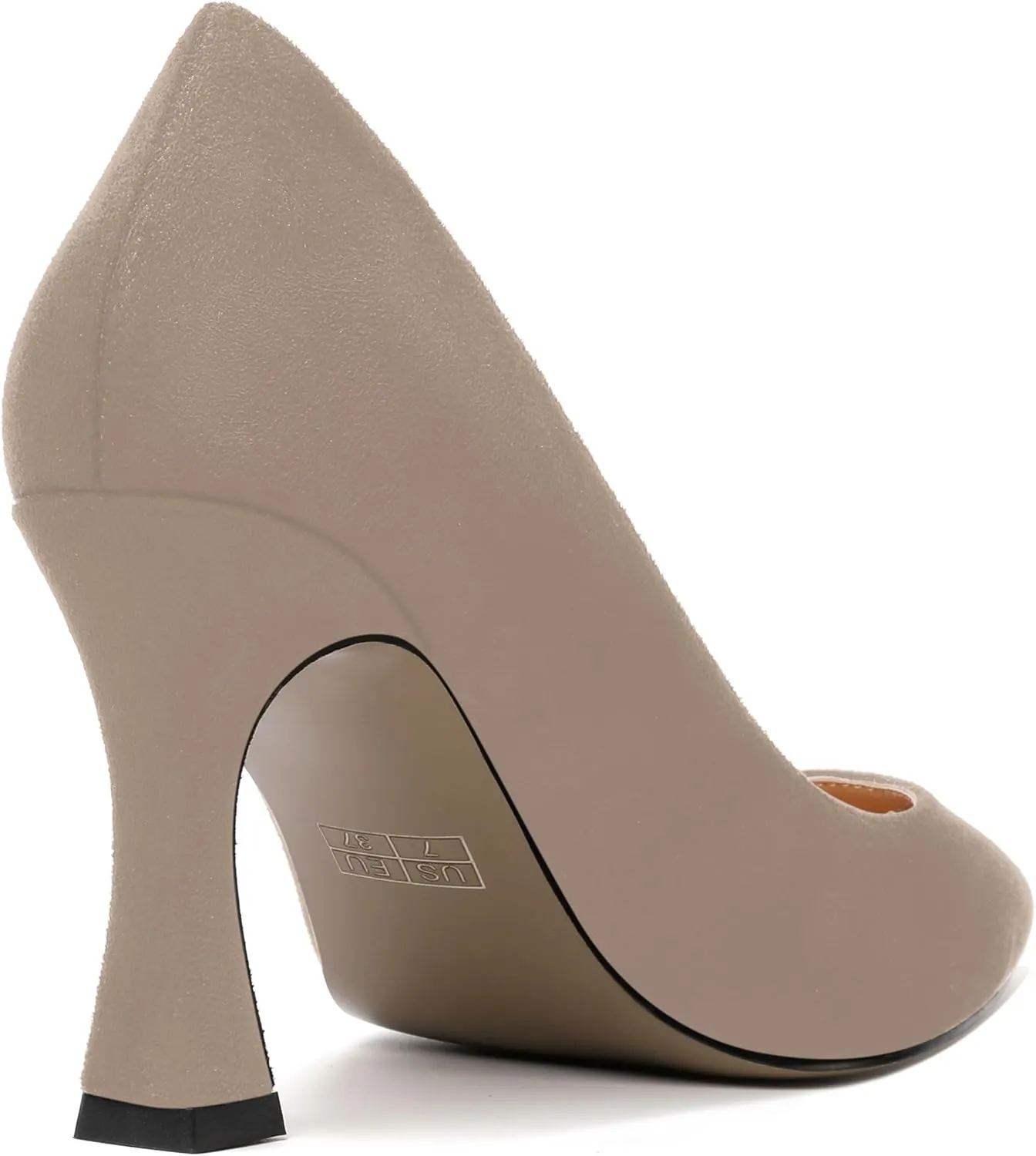 AMBELIGHT Womens Slip On Dress Pointed Toe Suede Wedding Stiletto High Heel Pumps Shoes 3.3 Inch
