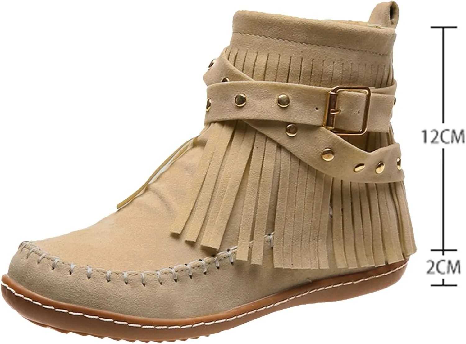 AMDBEL Fall Boots for Women 2023, Ankel Boots for Women Wedge Ankle Boots Braided Strap Western Heeled Booties Dress Shoes