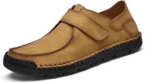 Asifn Men's Casual Leather Loafers Comfortable Soft Lightweight Driving Walking Dress Shoes Fashion Slip-On Handmade Flats
