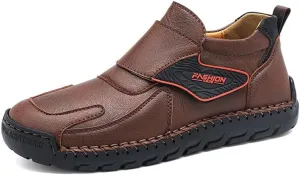 Asifn Mens Fashion Loafers Leather Casual Shoes Lightweight Comfortable Walking Shoes Non-Slip Soft Driving Shoes