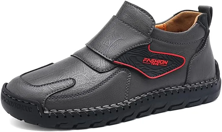 Asifn Mens Fashion Loafers Leather Casual Shoes Lightweight Comfortable Walking Shoes Non-Slip Soft Driving Shoes