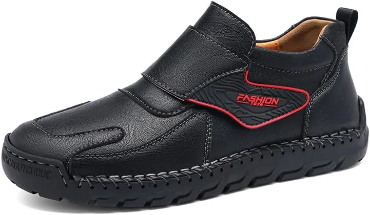 Asifn Mens Fashion Loafers Leather Casual Shoes Lightweight Comfortable Walking Shoes Non-Slip Soft Driving Shoes