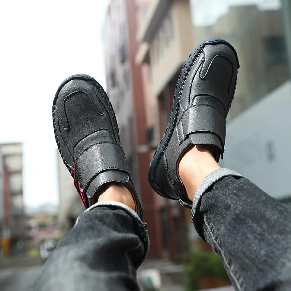 Asifn Mens Fashion Loafers Leather Casual Shoes Lightweight Comfortable Walking Shoes Non-Slip Soft Driving Shoes