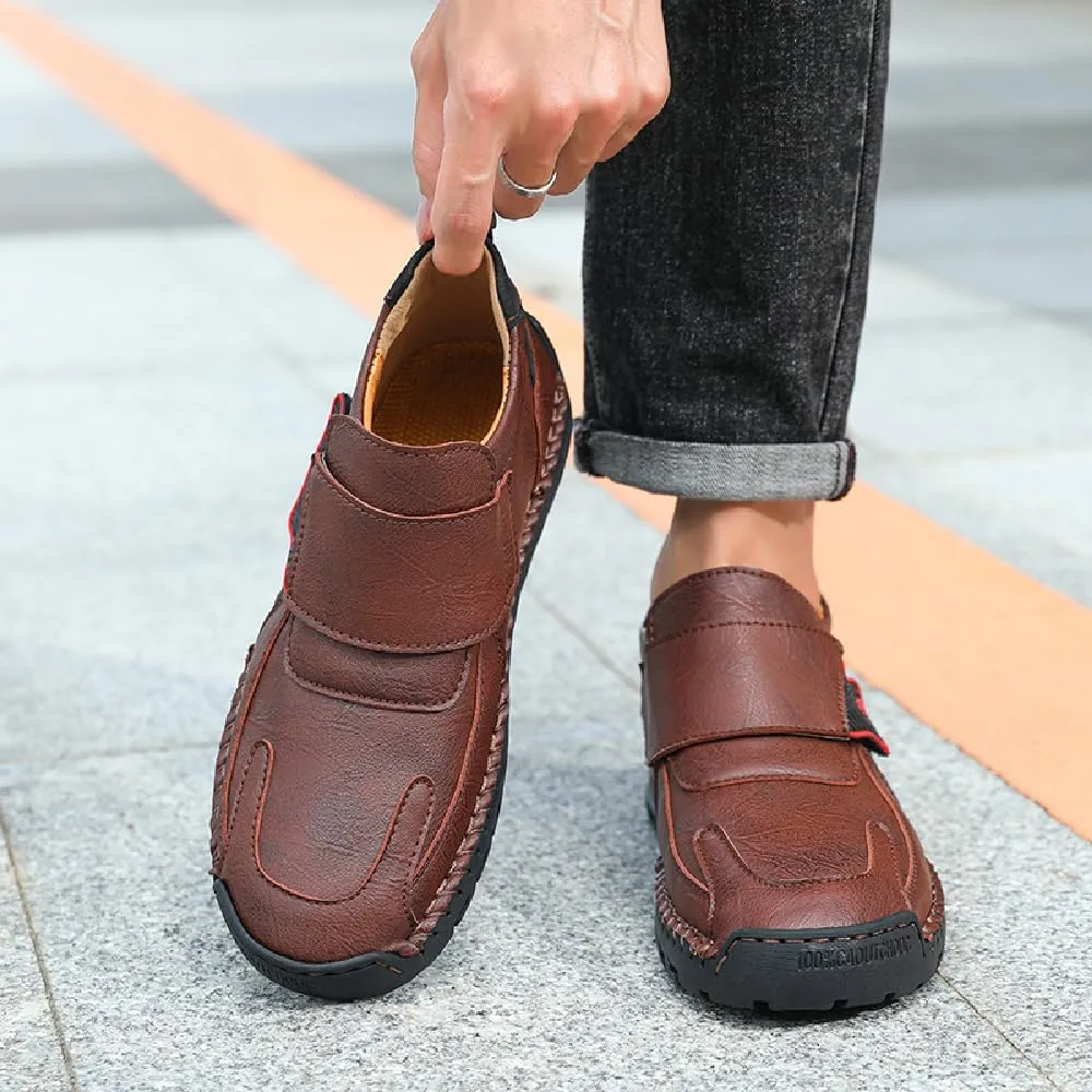 Asifn Mens Fashion Loafers Leather Casual Shoes Lightweight Comfortable Walking Shoes Non-Slip Soft Driving Shoes