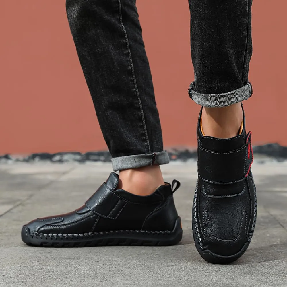 Asifn Mens Fashion Loafers Leather Casual Shoes Lightweight Comfortable Walking Shoes Non-Slip Soft Driving Shoes