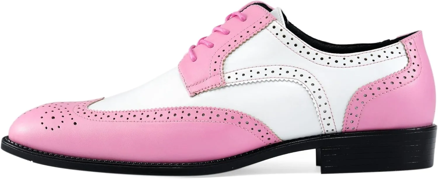 Bolano Elwyn, Men's Dress Shoes - Oxford & Wingtip - Spectator Two-Tone, Lace Up, Brogue Formal Shoes