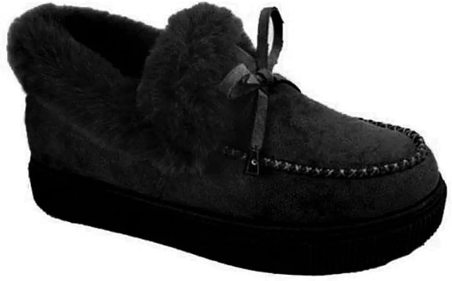 Booties For Women 2024 Slip On Winter Warm Snow Ankle Boots Fashion Fur Lined Thickening Comfortable Loafers Shoes