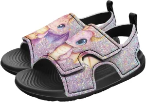 Boys Dinosaur Sandals Kids Open Toe Summer Outdoor Athletic Sandals Adjustable Beach Water Shoes for Toddler Boys