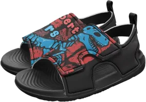 Boys Dinosaur Sandals Kids Open Toe Summer Outdoor Athletic Sandals Adjustable Beach Water Shoes for Toddler Boys