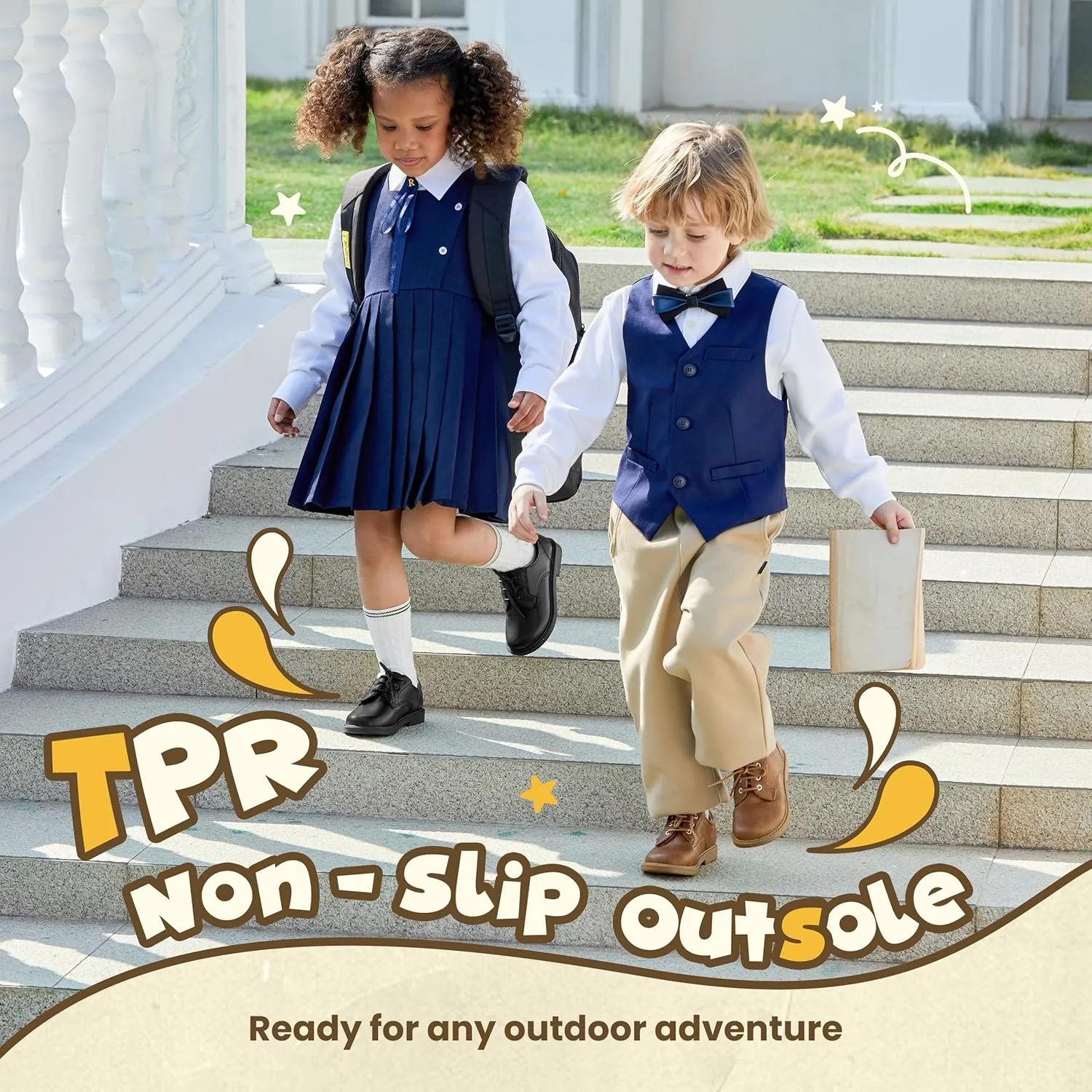 Boys Girls Dress Shoes Toddler Little Big Kid Oxford Shoes PU Leather School Uniform Wedding Loafer Flats White Baby Black Brown Lace-Up Casual Comfort Classic Formal Slip-On Walking Outdoor Party