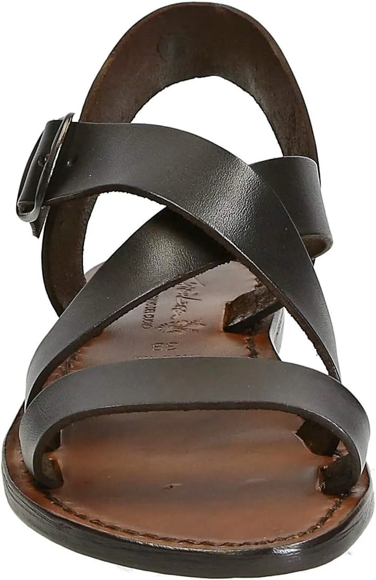 Brown Leather Women's Sandals Handmade in Italy
