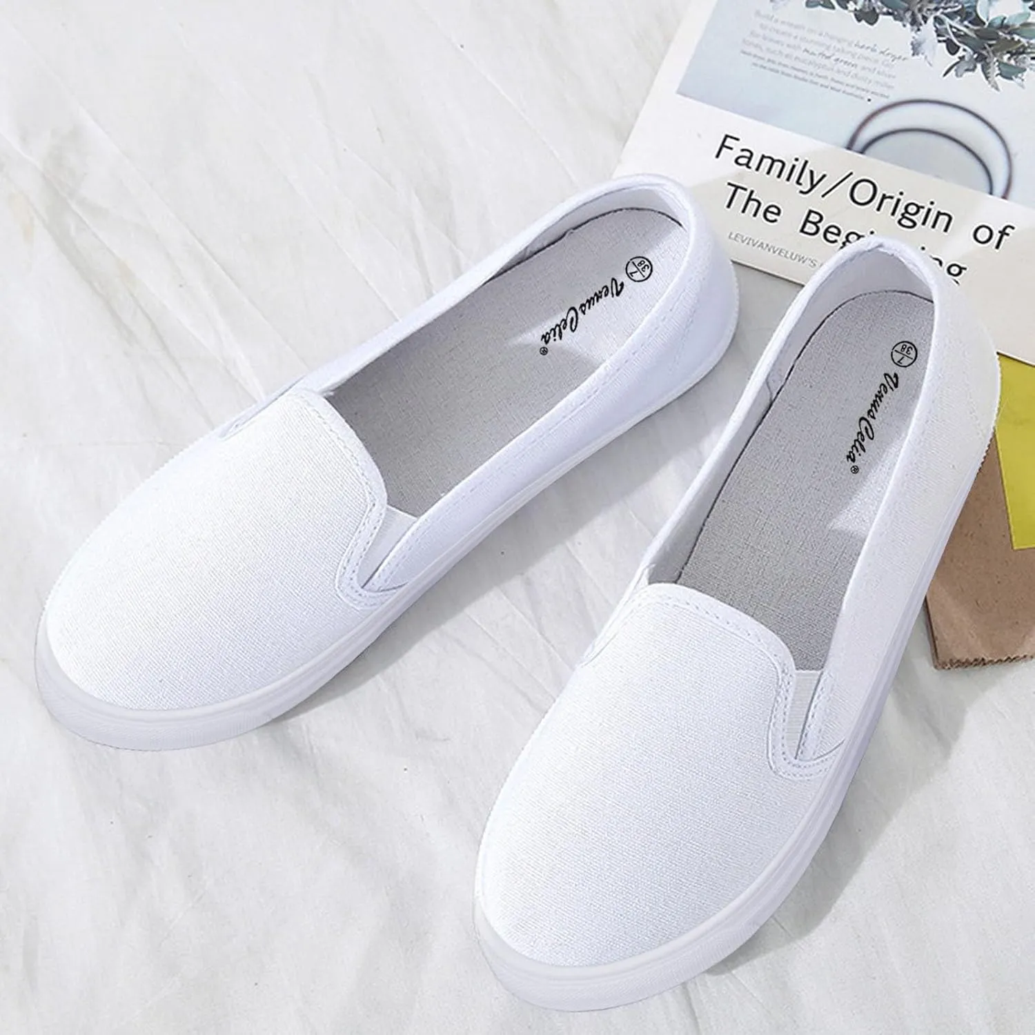 Casual Shoes for Women Wide Width Flat Bottom Loafers for Women Wide Round Toe Flats Comfortable Fashion Walking for Ladies Womens Work Shoes