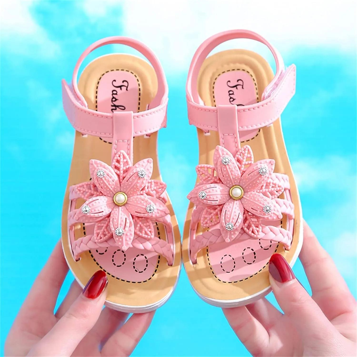 Children Sandals Soft Flat Shoes Fashion Comfortable Bow Soft Bottom Lightweight Baby Princess Kids Camping