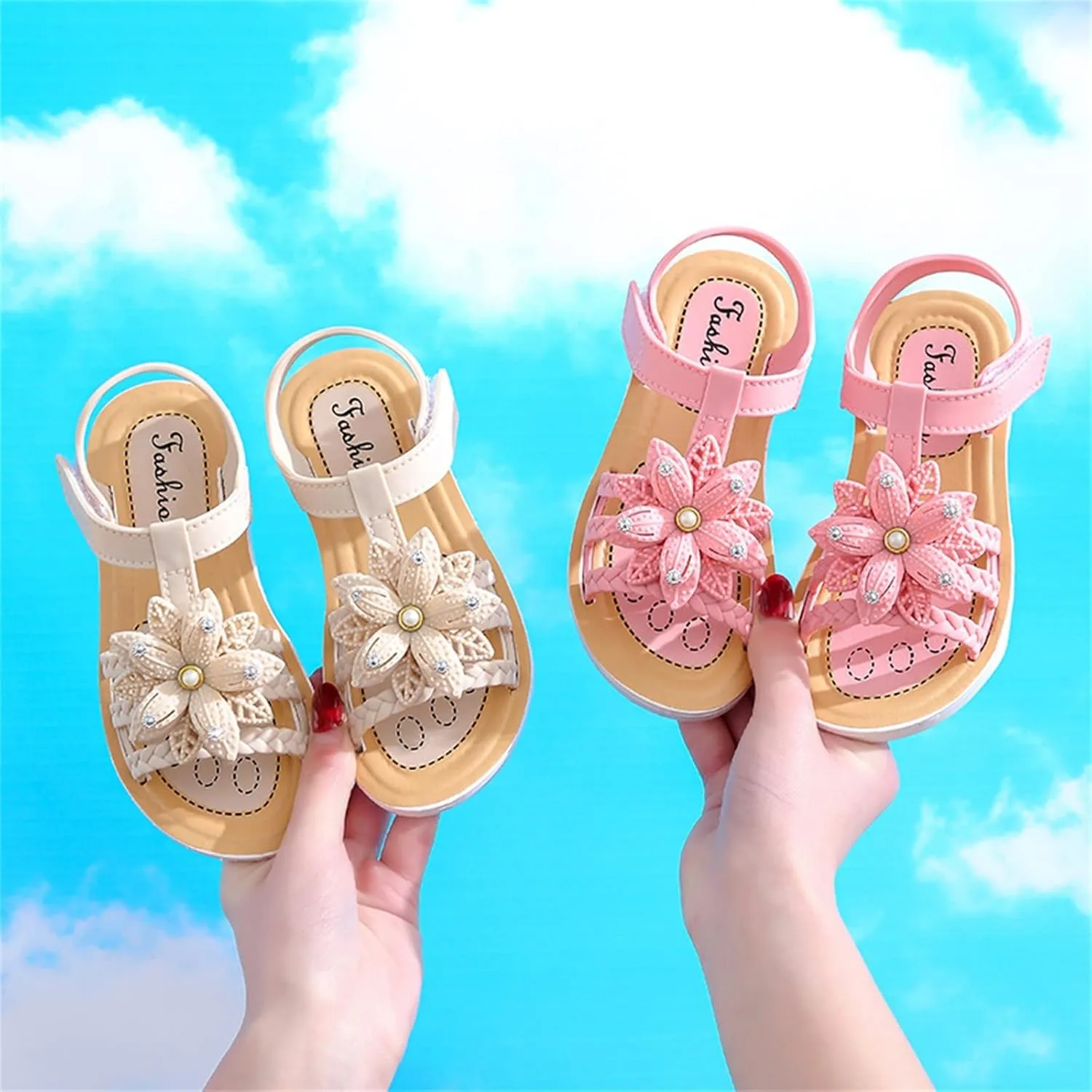 Children Sandals Soft Flat Shoes Fashion Comfortable Bow Soft Bottom Lightweight Baby Princess Kids Camping