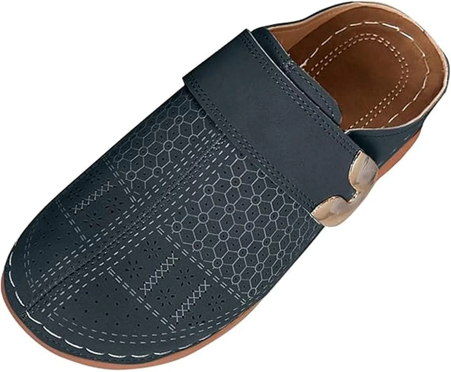 Clogs for Womens Mules Shoes Hollow Closed Toe Sandals Summer Casual Slip on Slippers Boho Outdoor Walking Flats Comfortable Beach Shoes