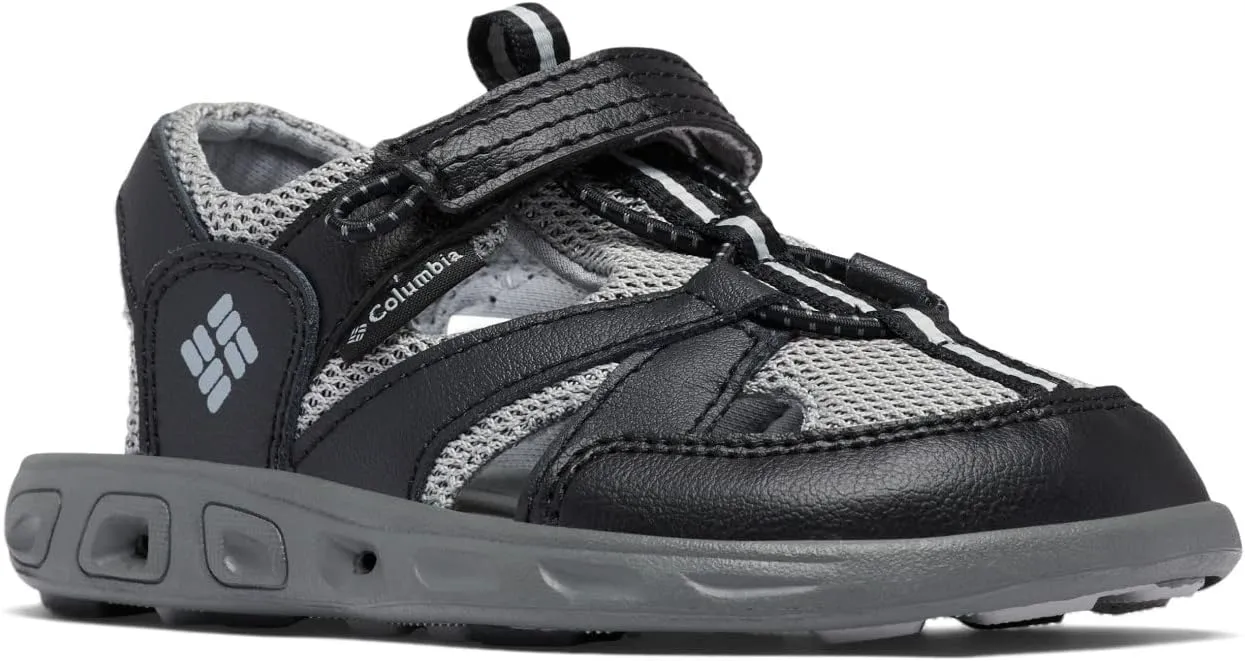 Columbia Youth Techsun Wave Sandal, Black/Steam, 10