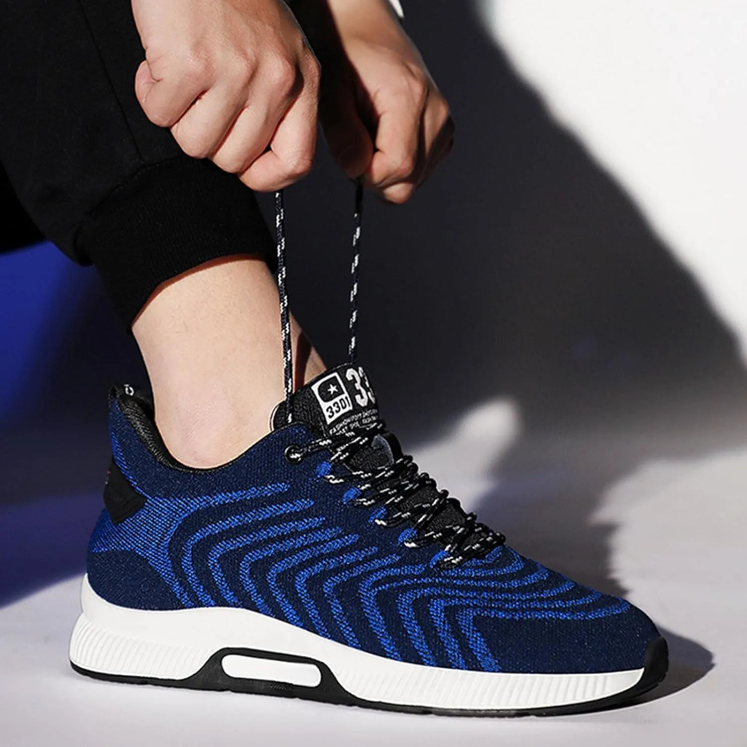 Couple Men's Elevator Shoes Men's Casual Mesh Trainers Lightweight Breathable Lace Up Sports Shoes with Mens Sneaker 626