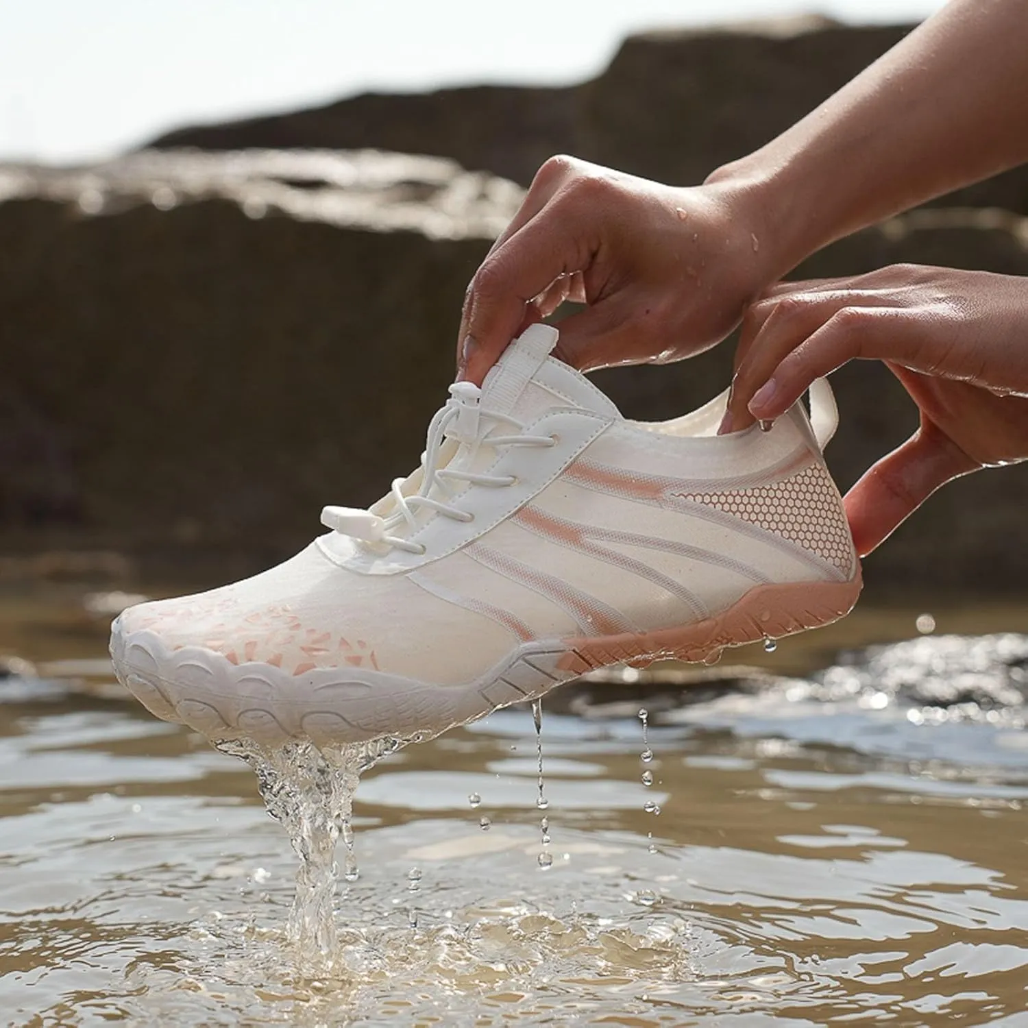 Couples All Seasons Five Finger Water Shoes Swimming Shoes Men and Women Multifunctional Yoga Shoes Barefoot Shoes Women
