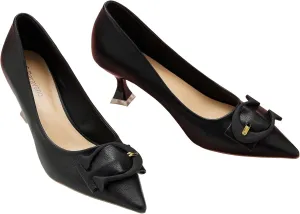 C.Paravano Low Heels for Women I Black Low Heels I Black Pumps I Women's Pumps I Kitten Heels for Women I Black Heels I Womens Short Heels I Black Kitten Heels(Size 5.5)