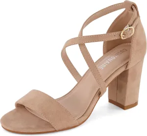 CUSHIONAIRE Women's Jules dress heel sandal with  Comfort Foam