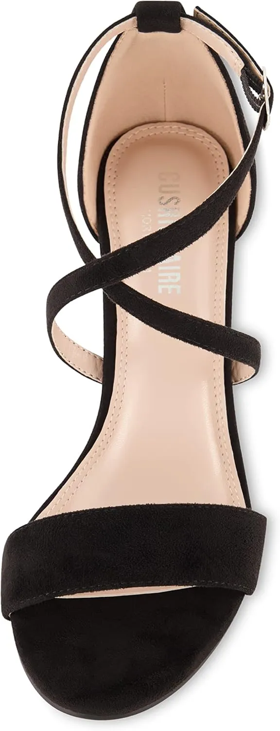 CUSHIONAIRE Women's Jules dress heel sandal with  Comfort Foam