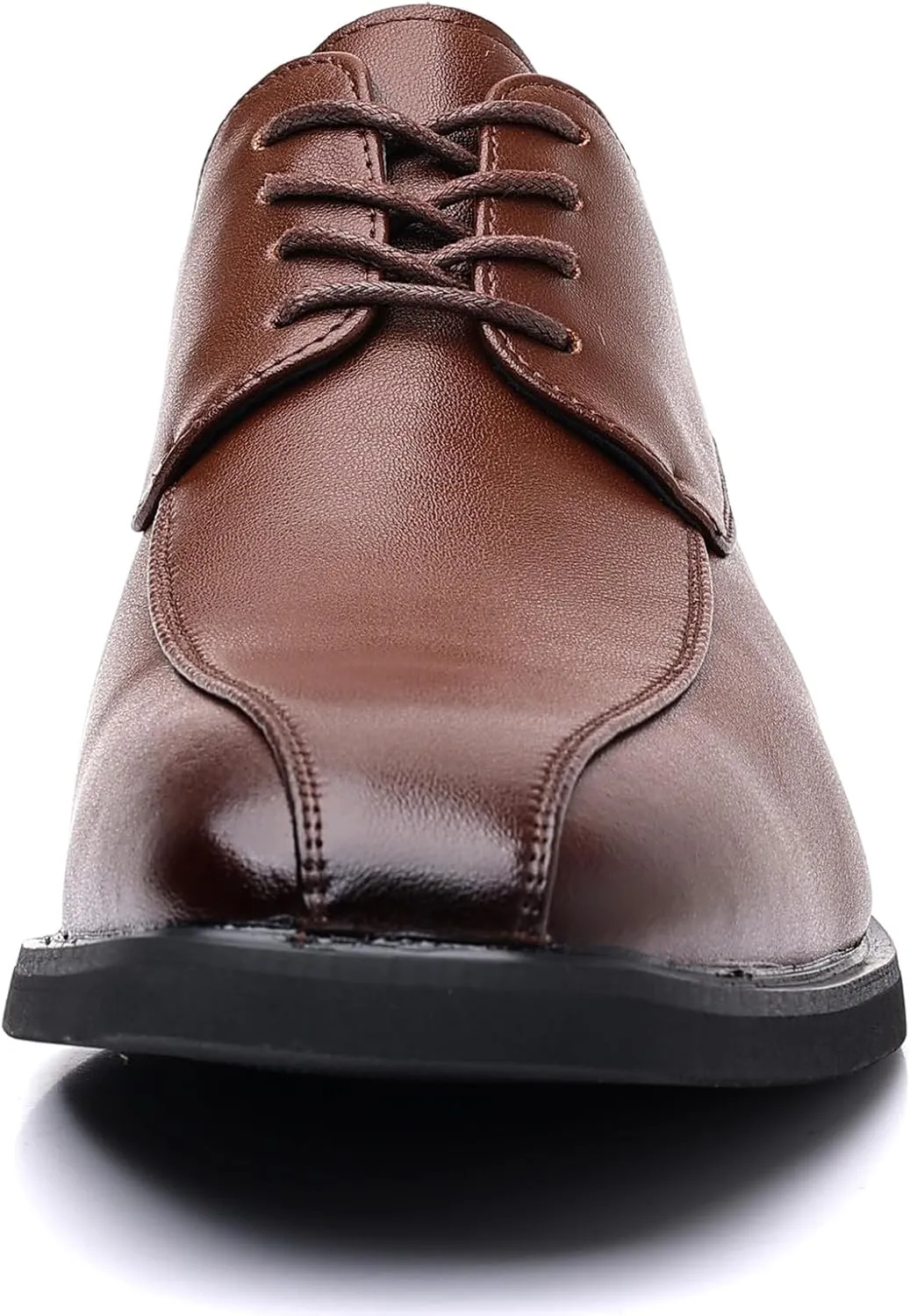 DADAWEN Men's Square Toe Business Dress Shoes Classic Lace Up Formal Oxford Shoes
