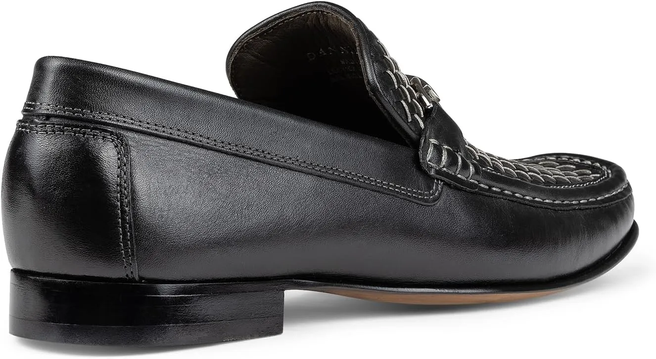Donald Pliner Dannie Slip-On Leather Loafer - Stacked Heel  Classic Dress Loafers for Men, Memory Foam Insole, Mens Driving Shoes, Leather Shoes for Men
