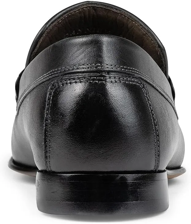 Donald Pliner Dannie Slip-On Leather Loafer - Stacked Heel  Classic Dress Loafers for Men, Memory Foam Insole, Mens Driving Shoes, Leather Shoes for Men