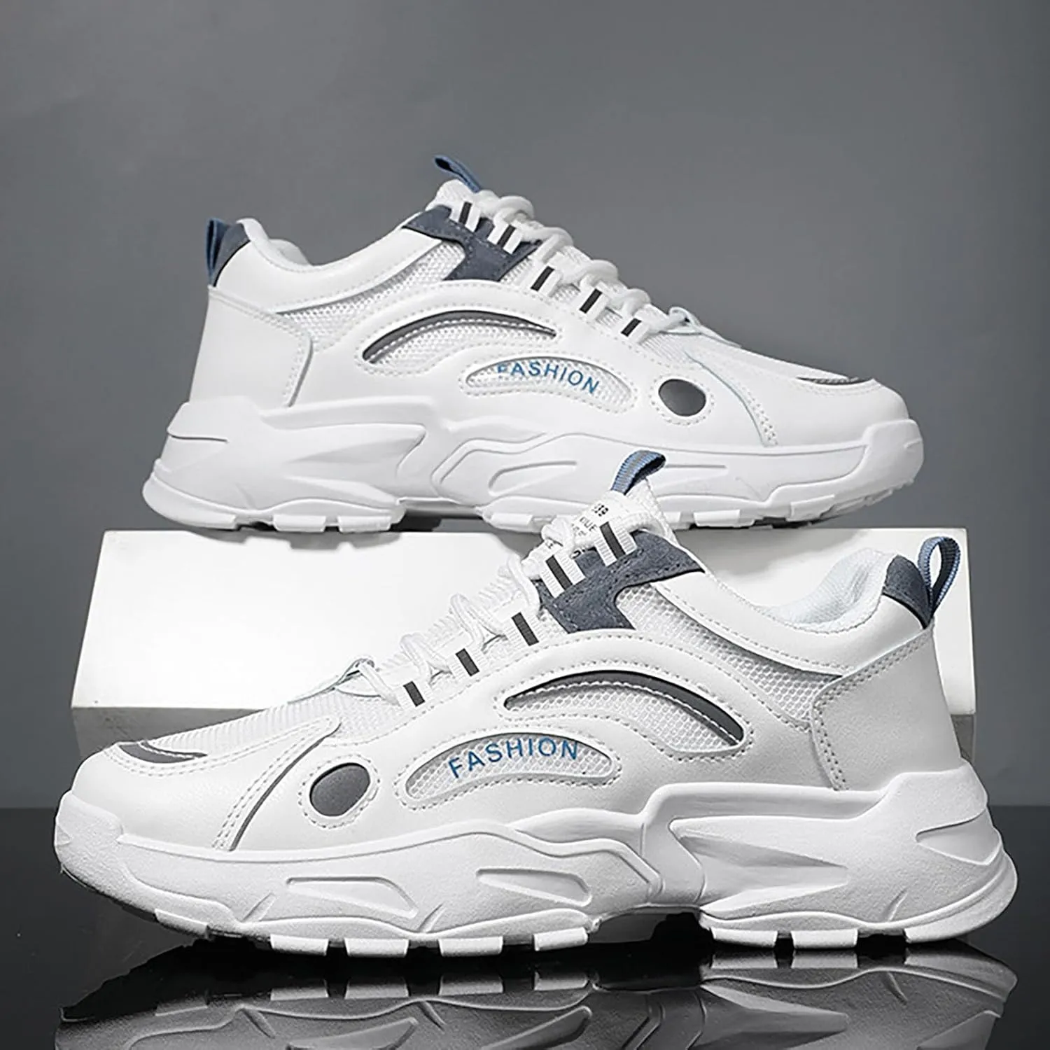 Dress Sneakers Men Mens Running Shoes Men's Casual Slip-on Loafers Wide Toe Box Trendy Casual Platform Loafers for Women Women's Sneakers in White in Wide Width