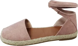 Dressy Sandals for Women Flat Vintage Espadrille Solid Straw Falt Cover Heel Linen Closed toe Covered toe