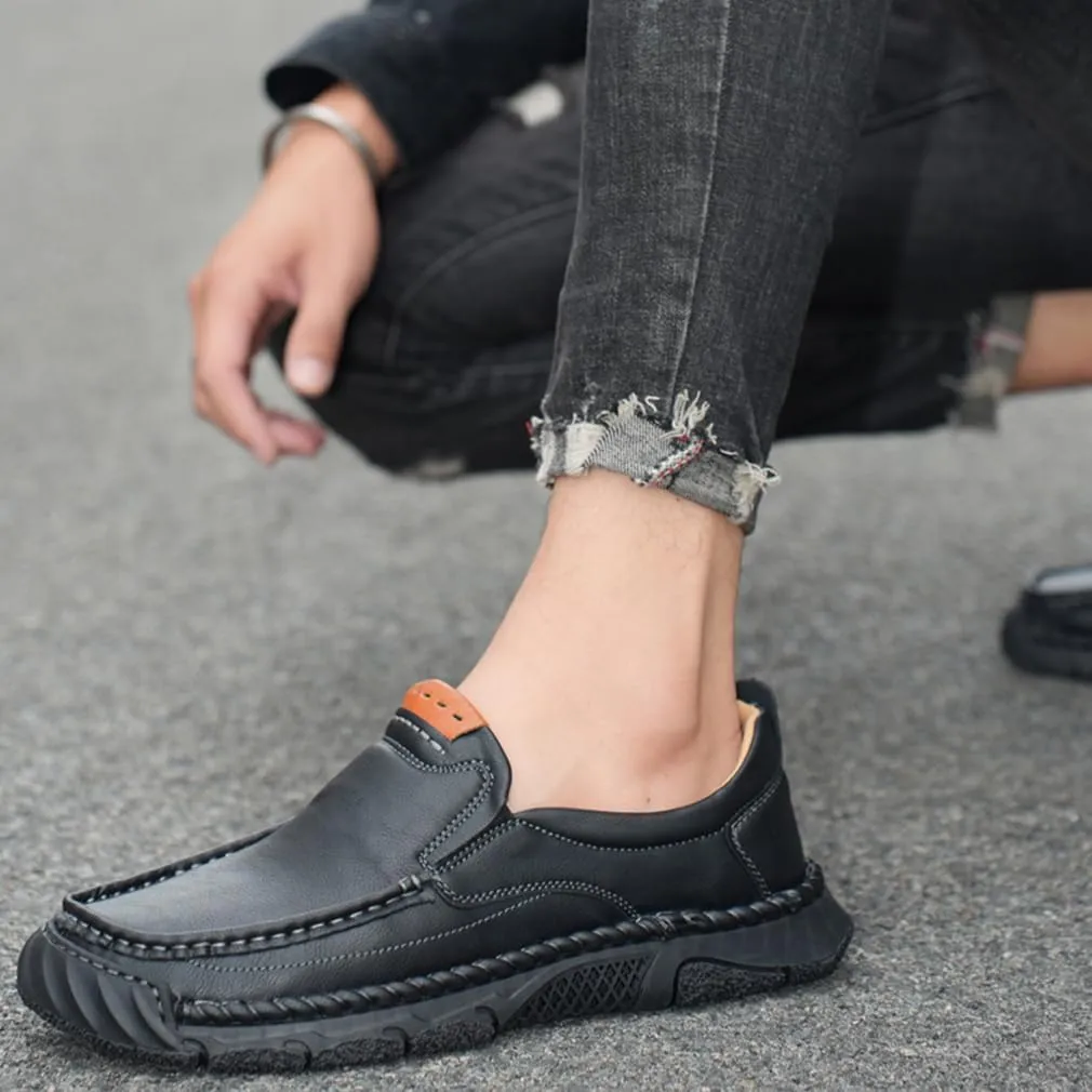 EASYANT Men Leather Loafers Shoes Fashion Slip-on Casual Driving Shoe Classic Dress Shoes Male
