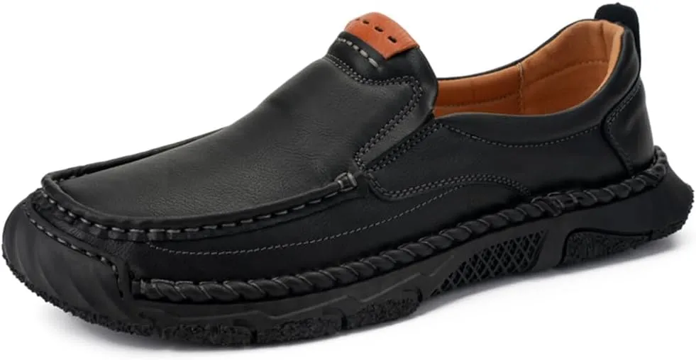 EASYANT Men Leather Loafers Shoes Fashion Slip-on Casual Driving Shoe Classic Dress Shoes Male