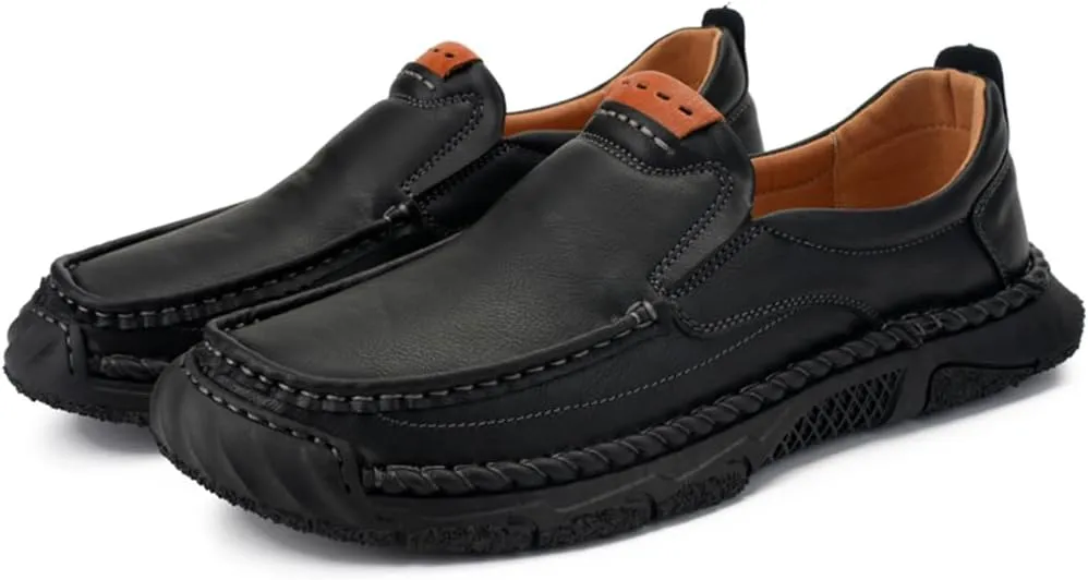 EASYANT Men Leather Loafers Shoes Fashion Slip-on Casual Driving Shoe Classic Dress Shoes Male