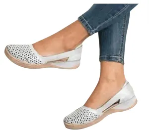 Eduavar Orthopedic Sandals for Women, Womens Sandals Comfortable Closed Toe Casual Hollow Out Shoes Orthotic Wedge Sandals