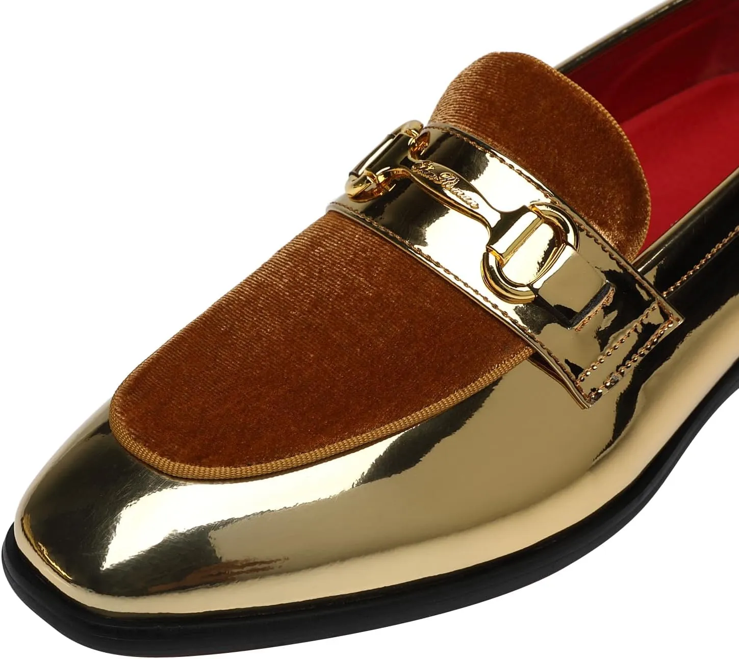 ELANROMAN Mens Dress Loafers Classic Patent Velvet Penny Tuxedo Shoes