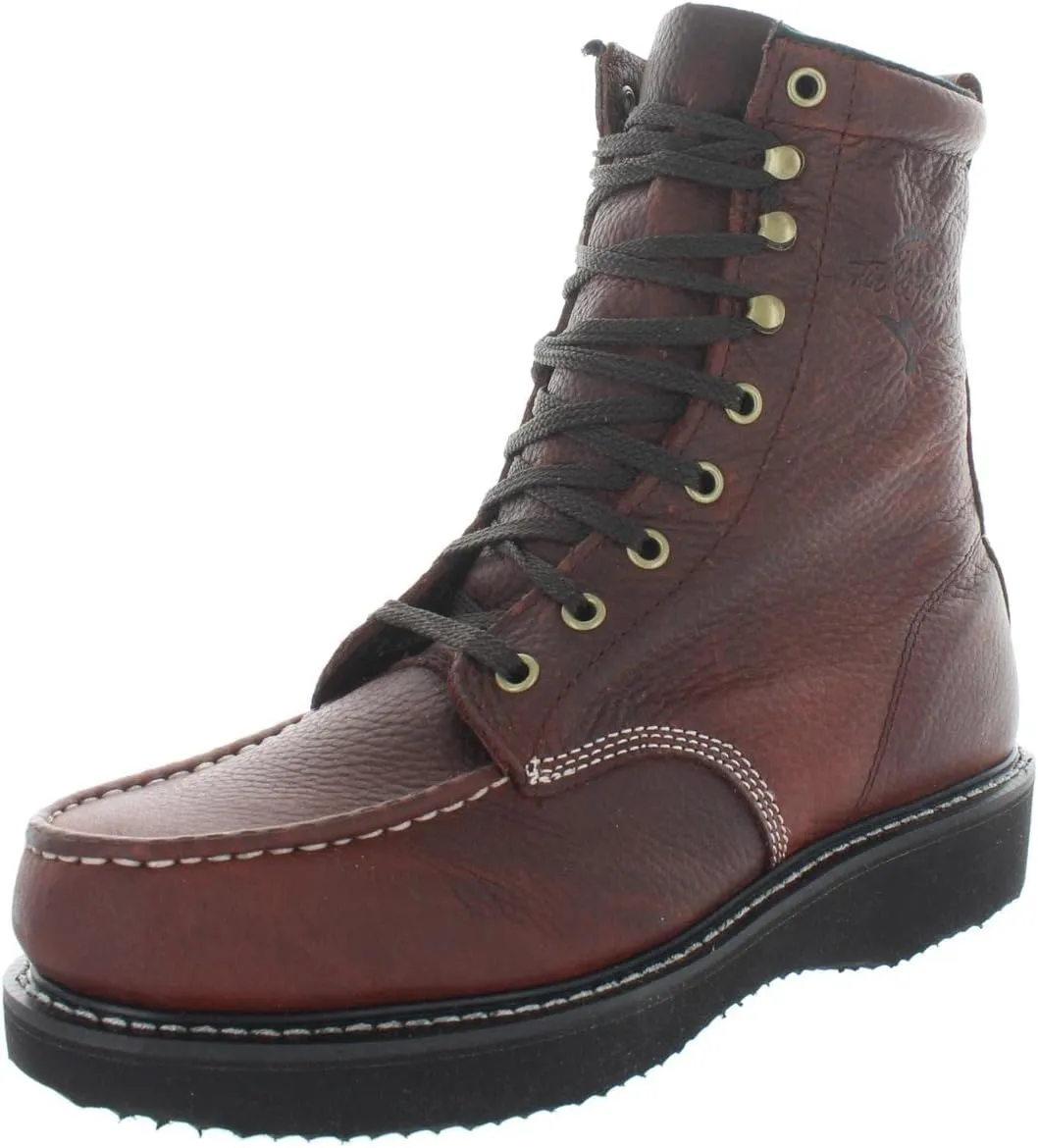 Fin 38 Feather Mens 8 LaceUp 16 3E US Brown