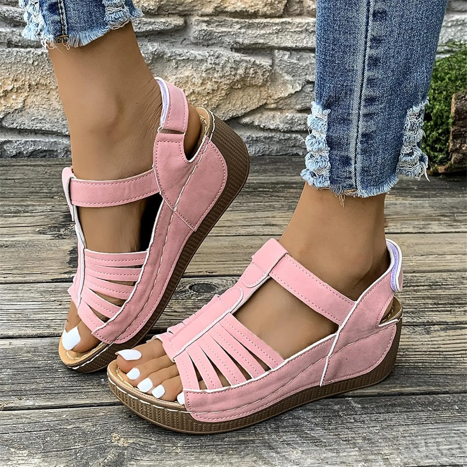 Flat Sandals for Women Indoor Outdoor Slippers Flip Flop Memory Foam Shoes House Slippers Flip Flops for Women Summer Sandals
