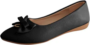 Flat Shoes for Women Pointed Toe Flats Slip On Loafers Leather Flats Ballet Flats Shoes for Work Office Business