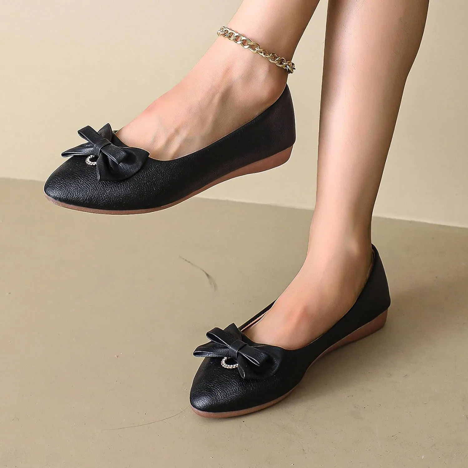 Flat Shoes for Women Pointed Toe Flats Slip On Loafers Leather Flats Ballet Flats Shoes for Work Office Business