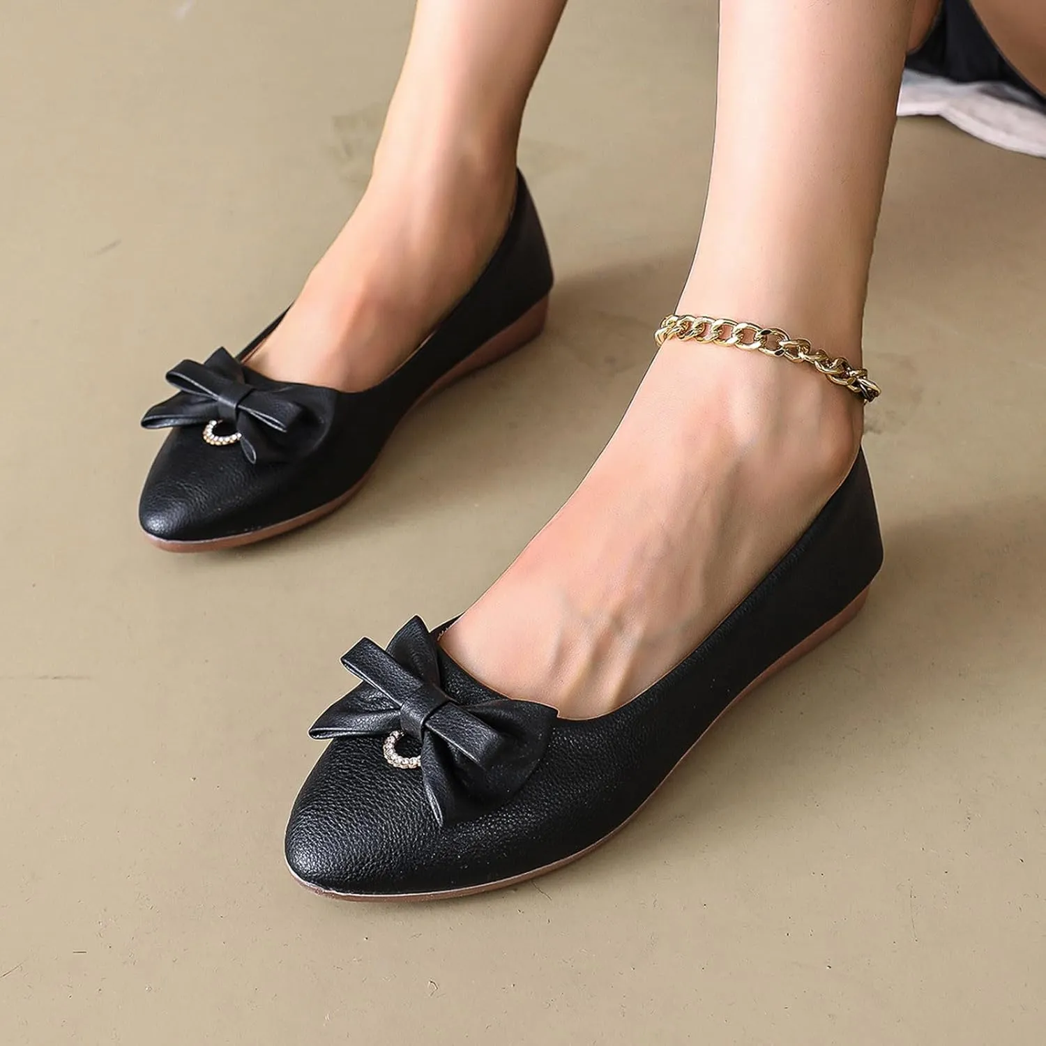 Flat Shoes for Women Pointed Toe Flats Slip On Loafers Leather Flats Ballet Flats Shoes for Work Office Business