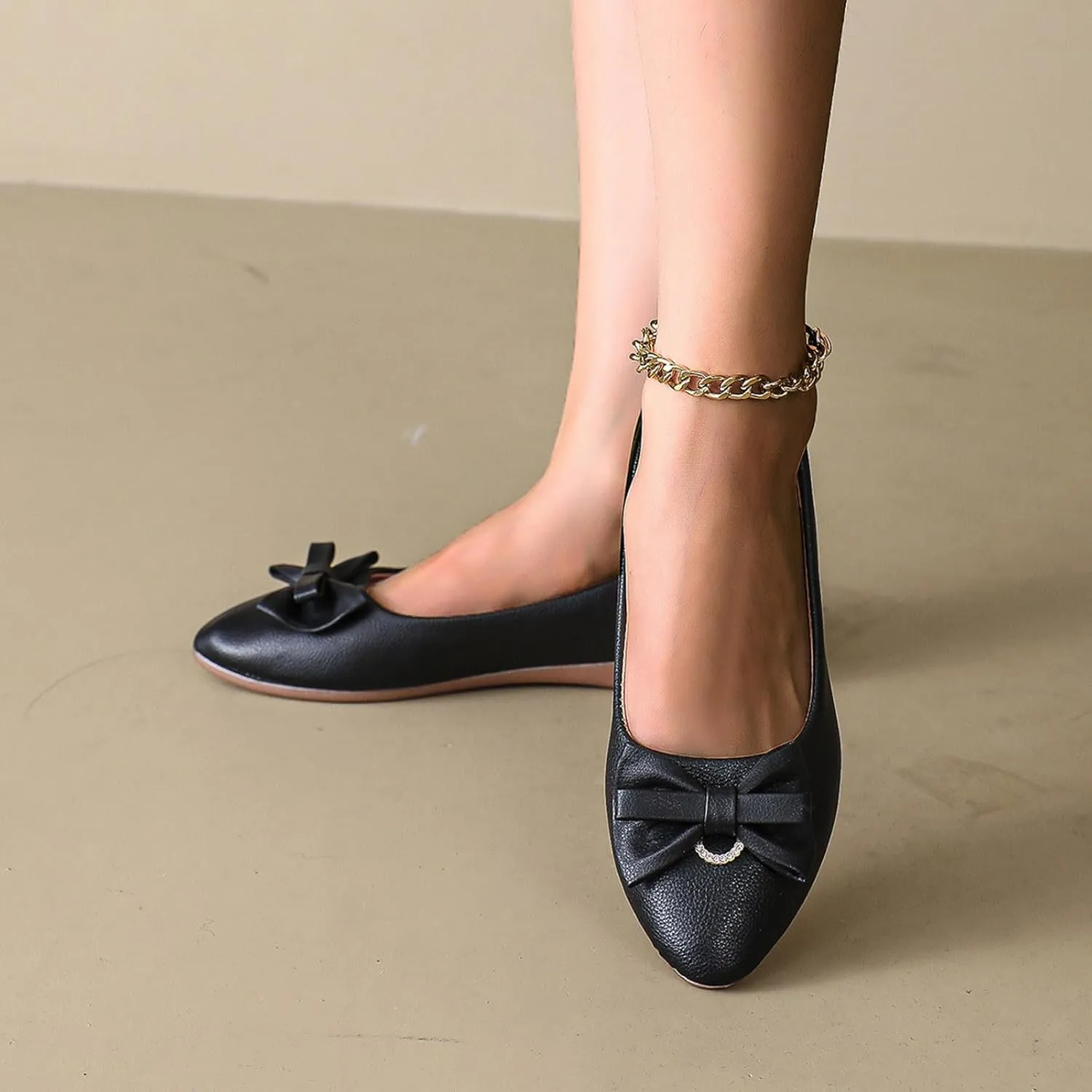 Flat Shoes for Women Pointed Toe Flats Slip On Loafers Leather Flats Ballet Flats Shoes for Work Office Business