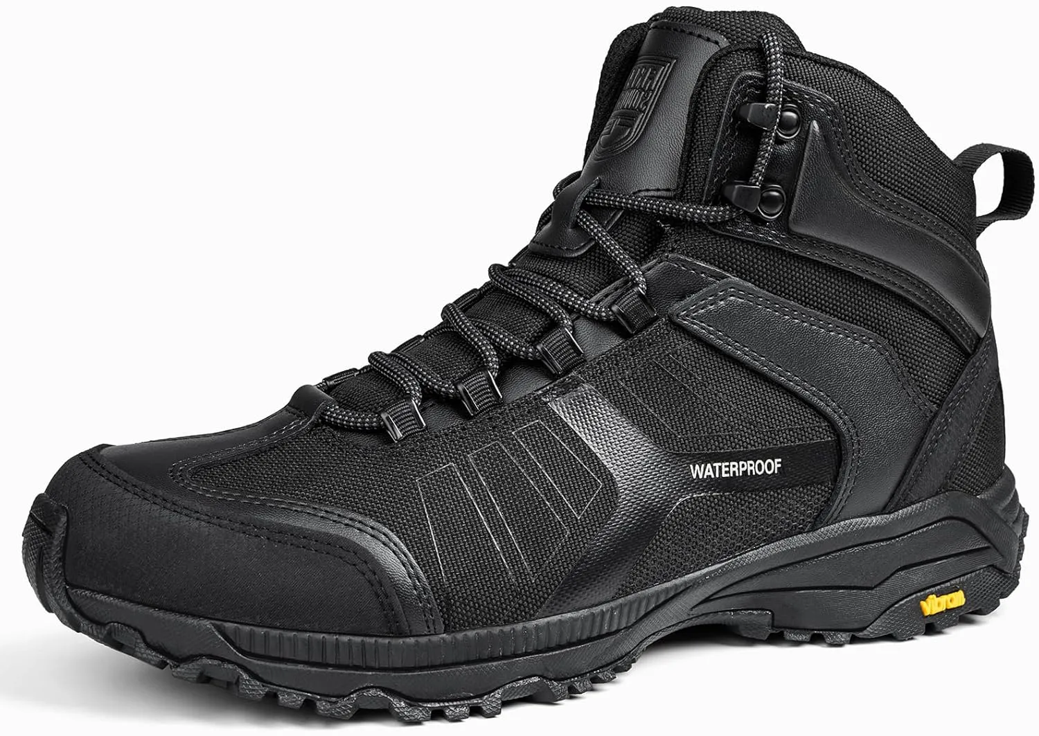 FREE SOLDIER Waterproof Hiking Boots for Men Black Boots Hiking Shoes for Men