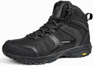 FREE SOLDIER Waterproof Hiking Boots for Men Black Boots Hiking Shoes for Men