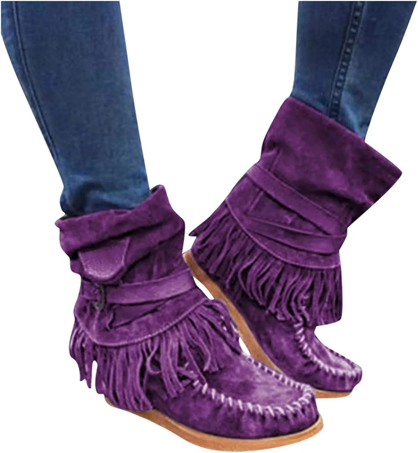 Gibobby Boots for Women Women High Heel Platform Boots Retro Ankle Boots Squared Toe Breathable Zip Up Boots 52