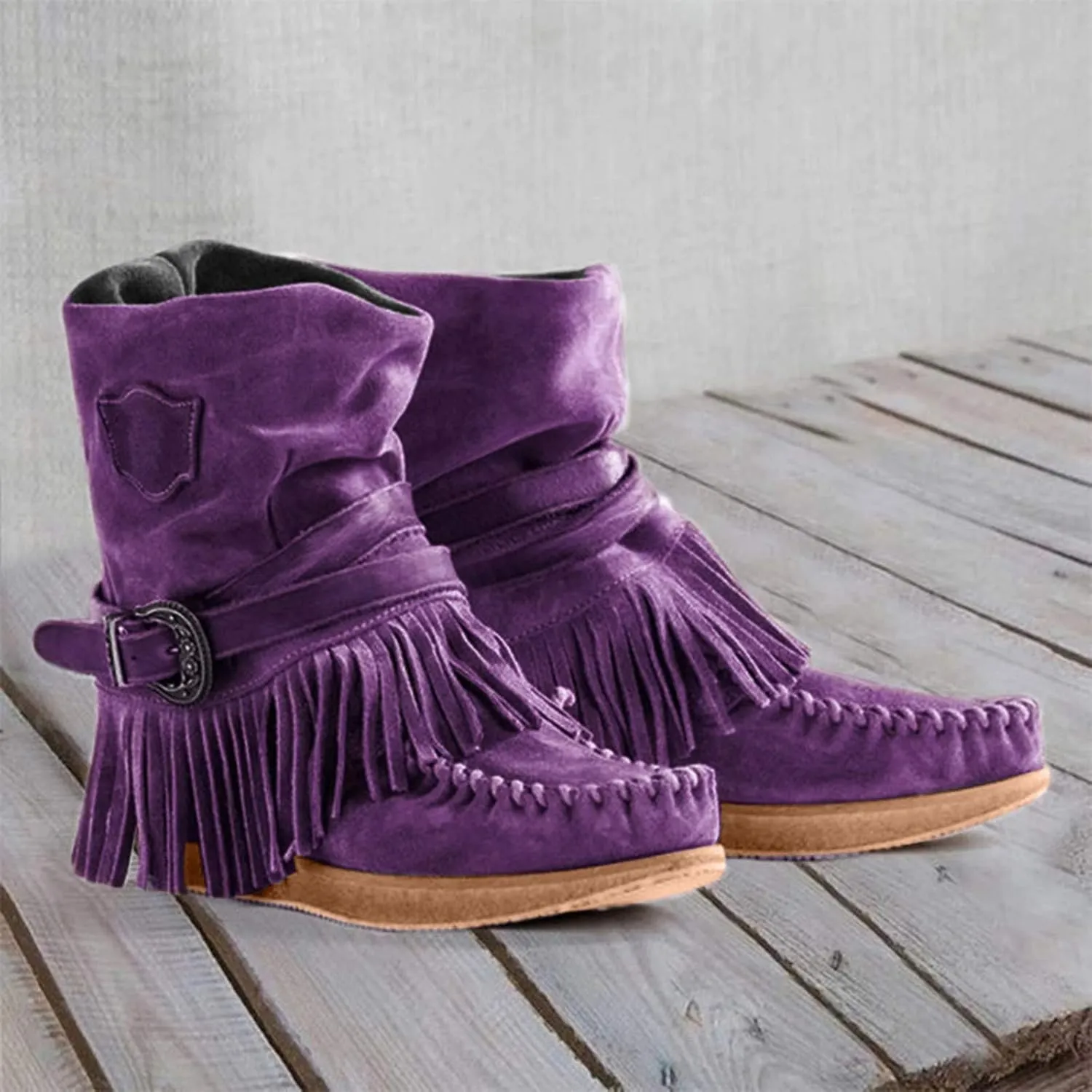 Gibobby Boots for Women Women High Heel Platform Boots Retro Ankle Boots Squared Toe Breathable Zip Up Boots 52