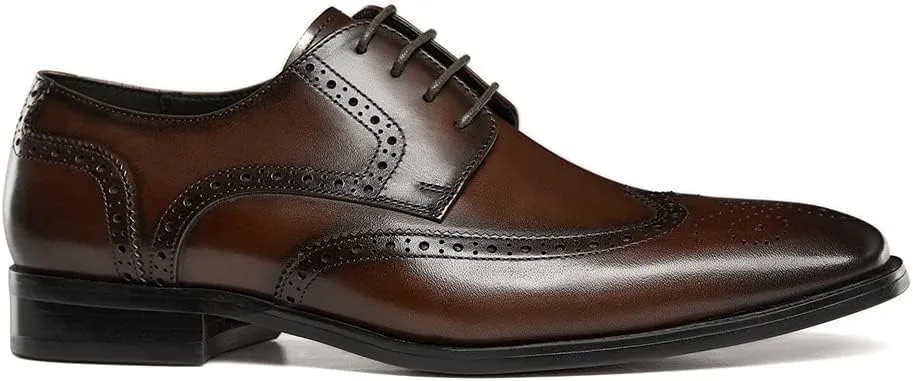 GIFENNSE Men's Oxford Shoes | Mens Dress Shoes | Mens Formal Shoes | Lace Up Dress Shoes
