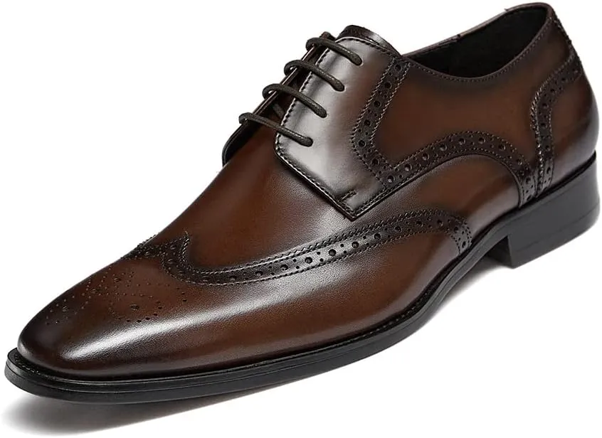 GIFENNSE Men's Oxford Shoes | Mens Dress Shoes | Mens Formal Shoes | Lace Up Dress Shoes