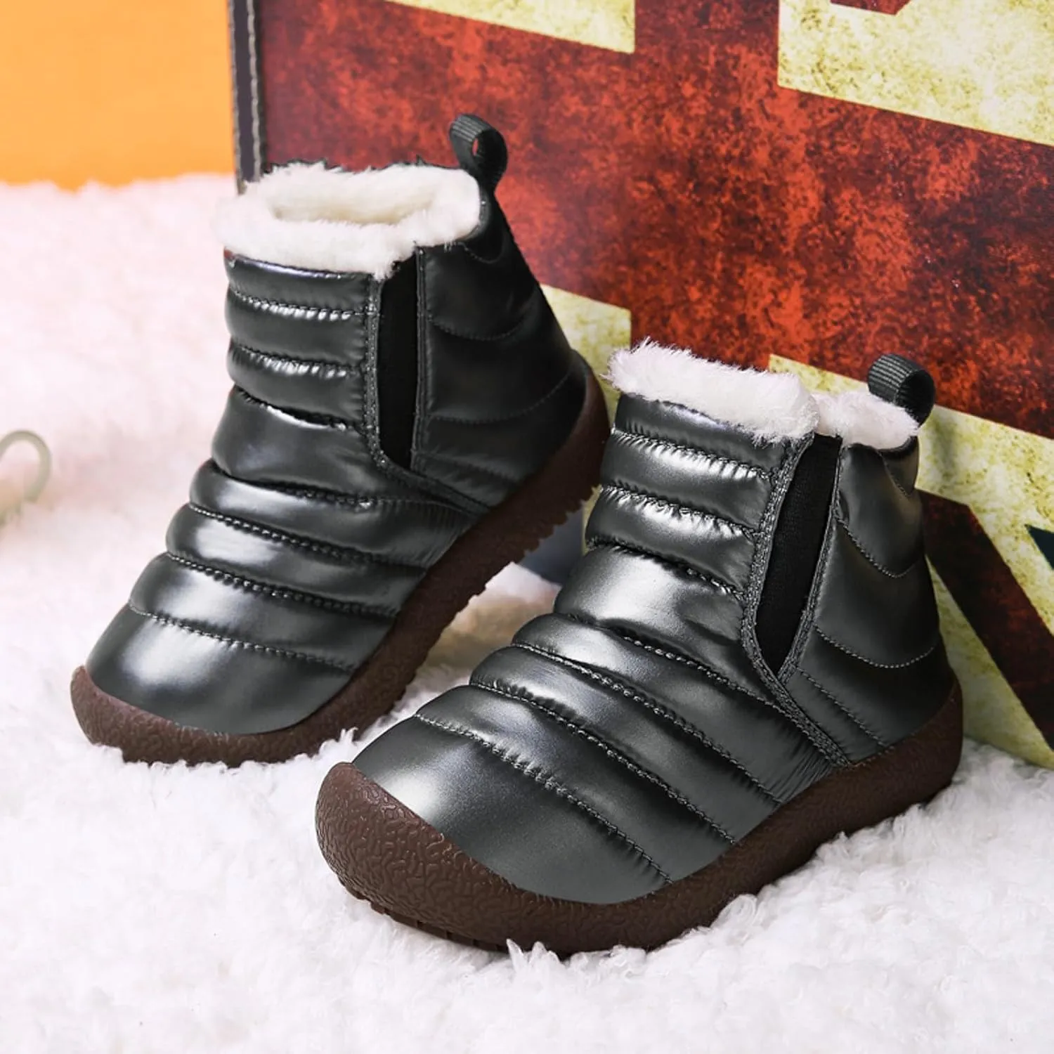 Girls' Boys' Snow Boots Winter Boots Cozy Fleece Snow Boots Warm Shoes Outdoor Short Booties Winter Snow Boot