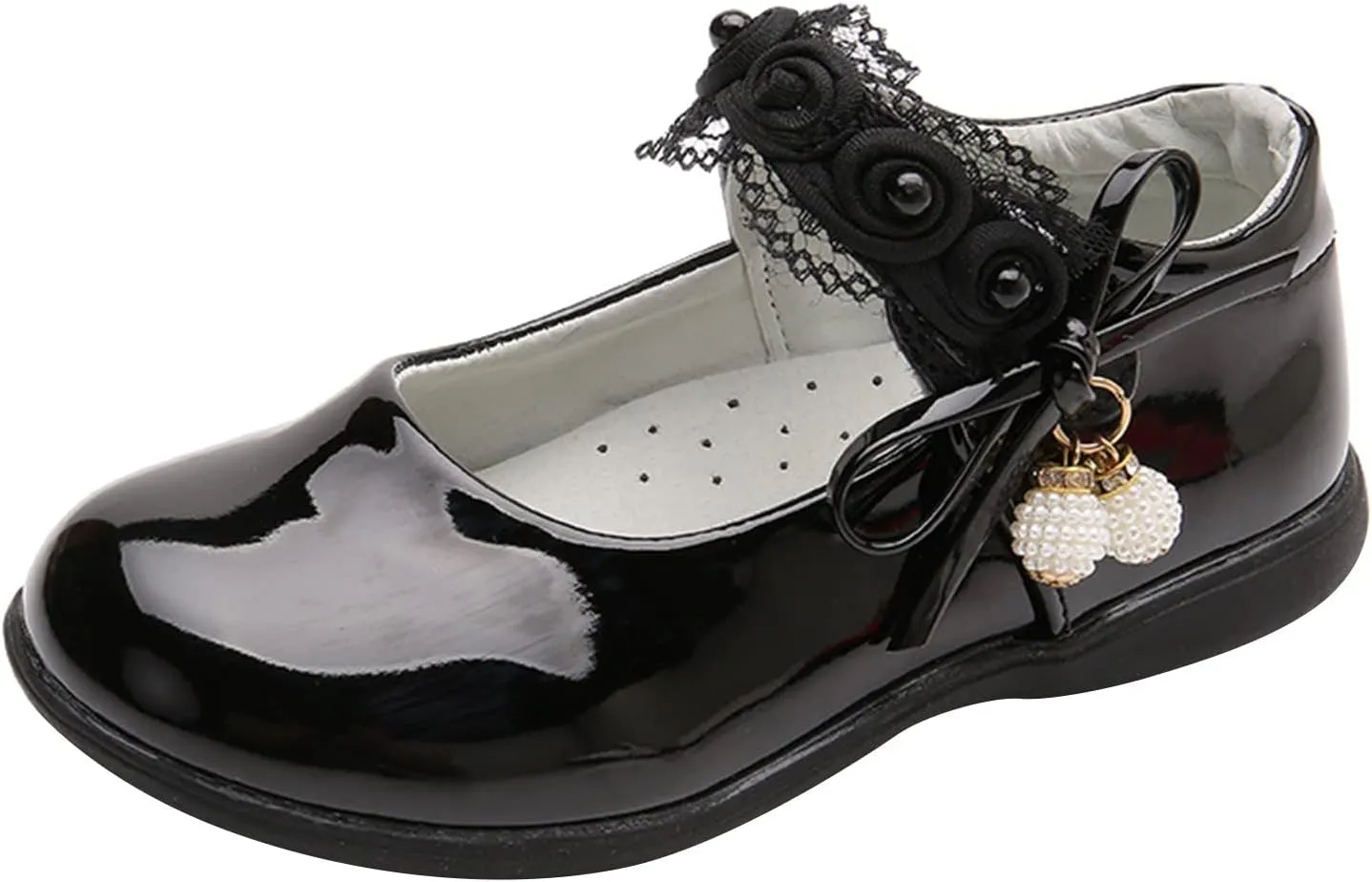 Girls Mary Jane Shoes School Kids Uniform Flat Ballet Strap Dress Formal Slip-On Shoes Performance Girl Church Shoes
