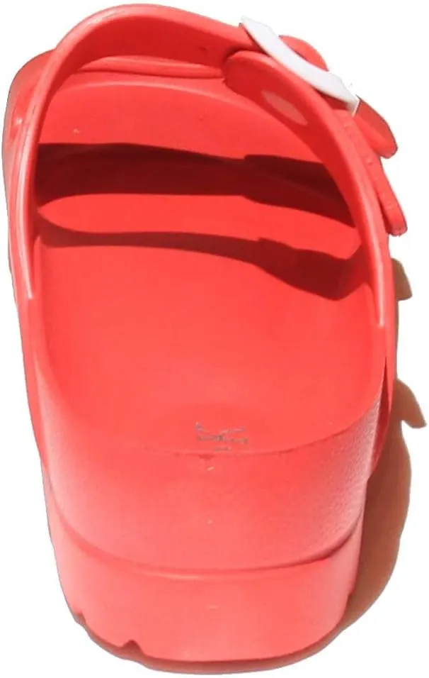 H2K Women's Lightweight Comfort Slides Adjustable Double Buckle Platform Sandals Buddy2